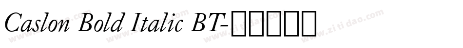 Caslon Bold Italic BT字体转换